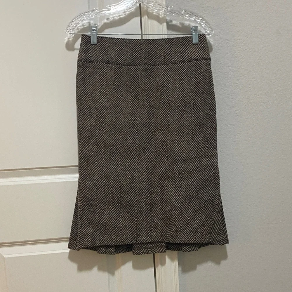Baby Phat Elegant Brown Herringbone Skirt